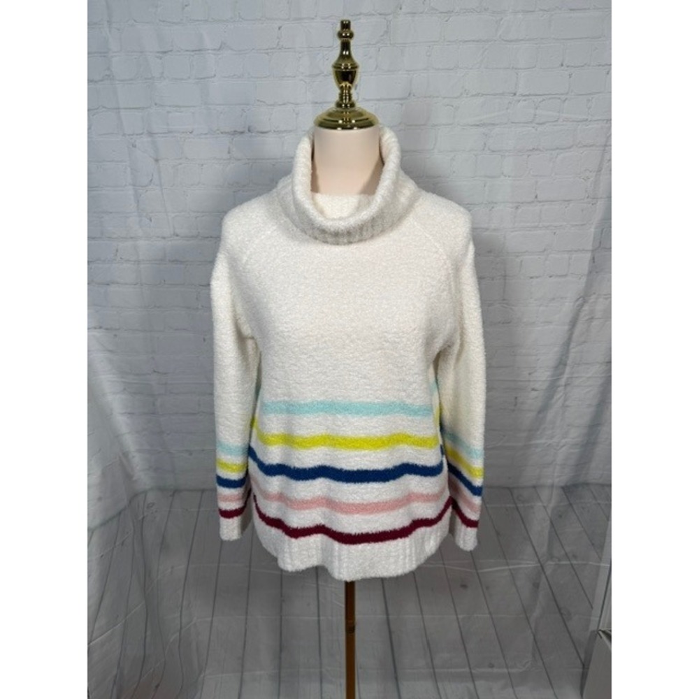 Philosophy Republic Clothing Cowl Neck Stripe Sweater Women's M EUC
